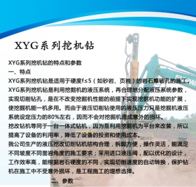 XYG係列挖機鑽
